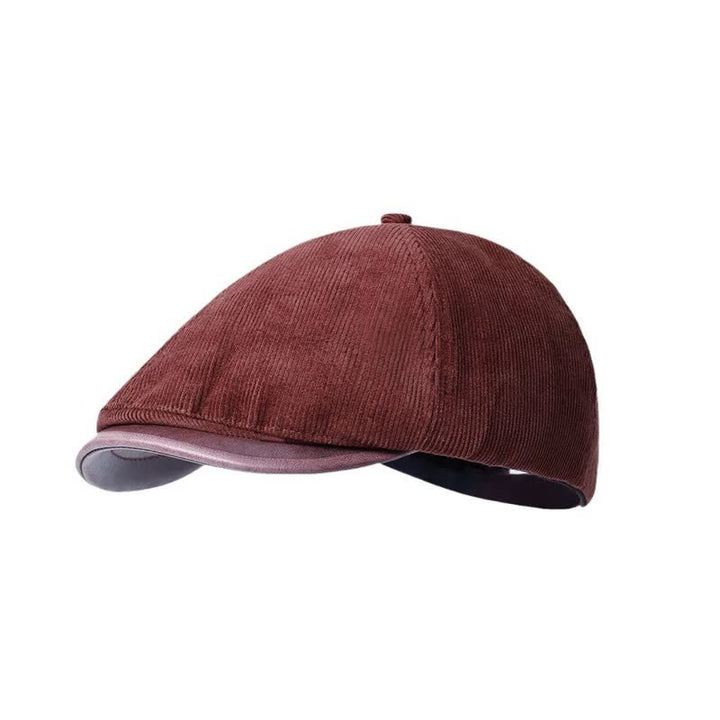 Béret rétro en velours tricoté pour automne et hiver