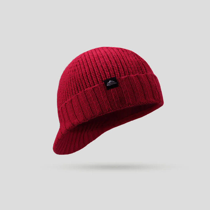 Bonnet élastique confortable en tricot à bord court - Rouge foncé - Réglable (21 5/8" - 23 5/8") - image 11
