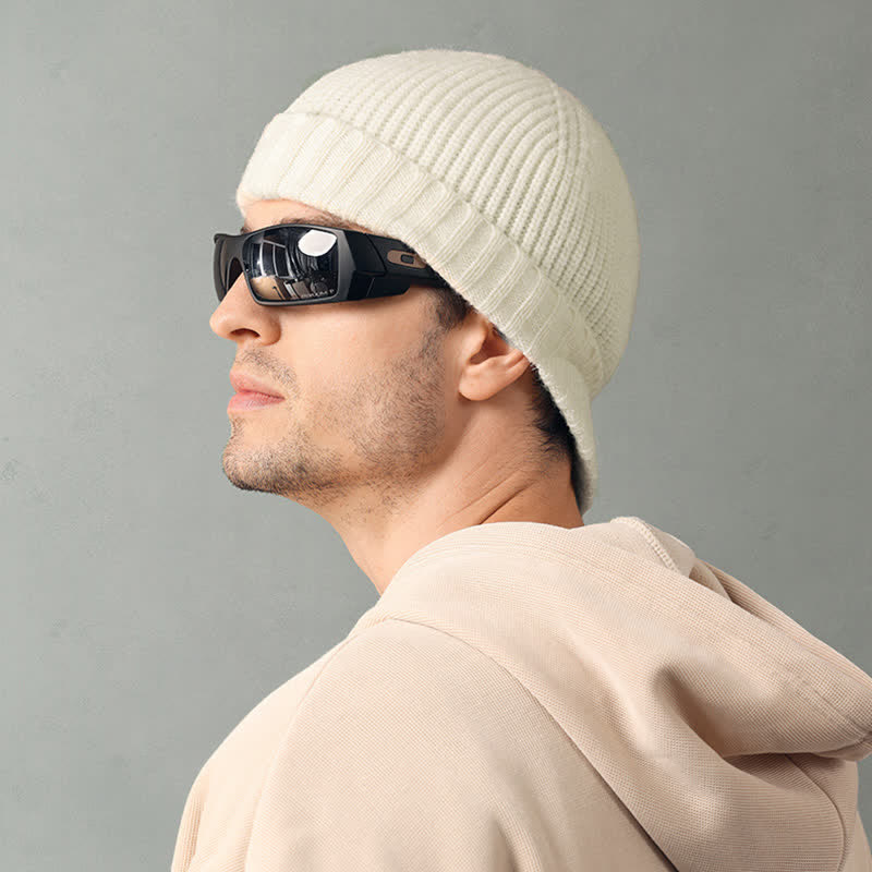 Bonnet élastique confortable en tricot à bord court - image 6