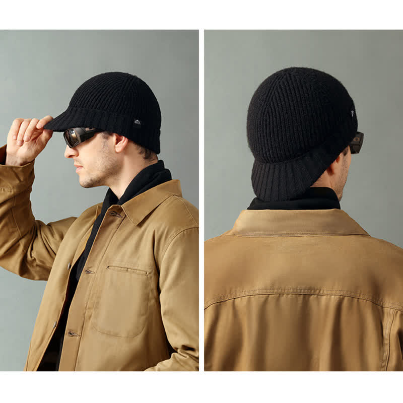 Bonnet élastique confortable en tricot à bord court - image 4