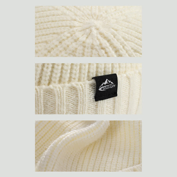 Bonnet élastique confortable en tricot à bord court - image 7