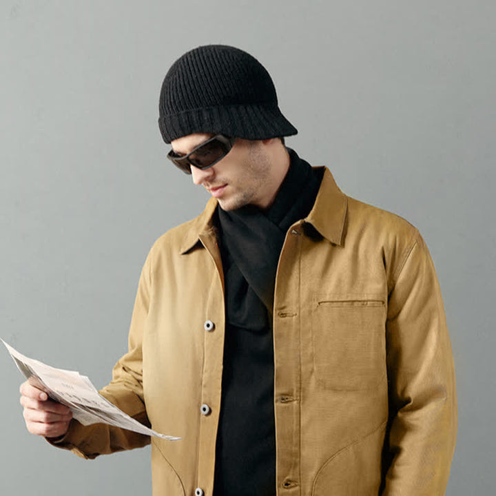 Bonnet élastique confortable en tricot à bord court - image 3