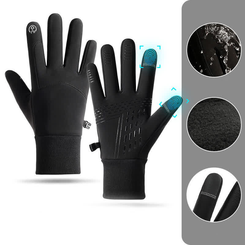 Gants de sport thermiques à écran tactile résistants au froid