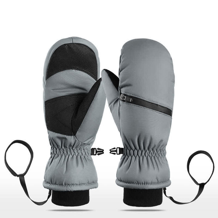 Gants de ski rembourrés d'hiver avec poche zippée