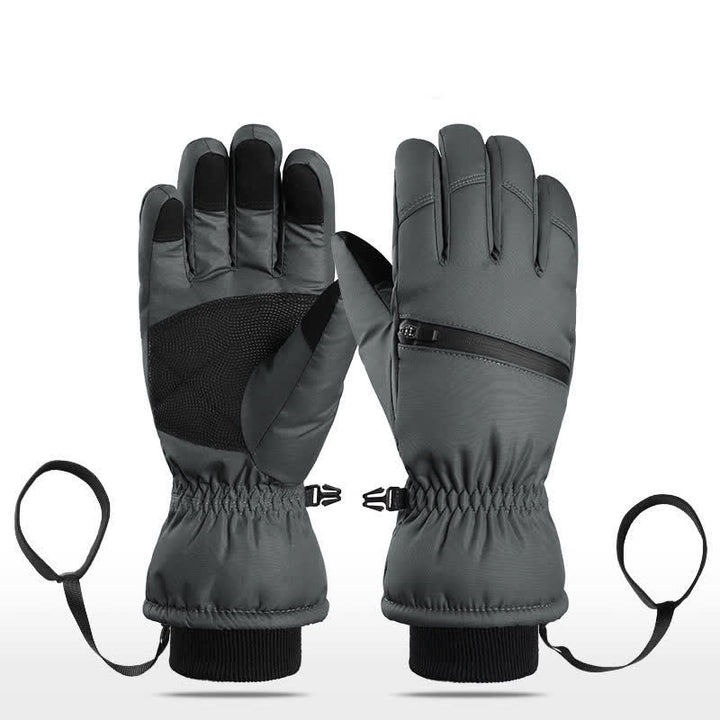 Gants de ski rembourrés d'hiver avec poche zippée