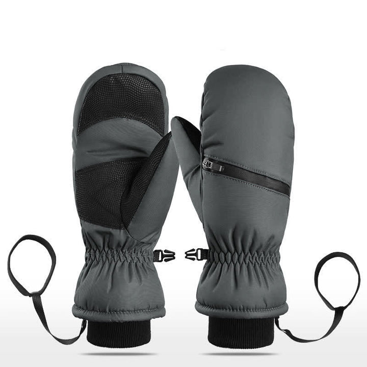 Gants de ski rembourrés d'hiver avec poche zippée