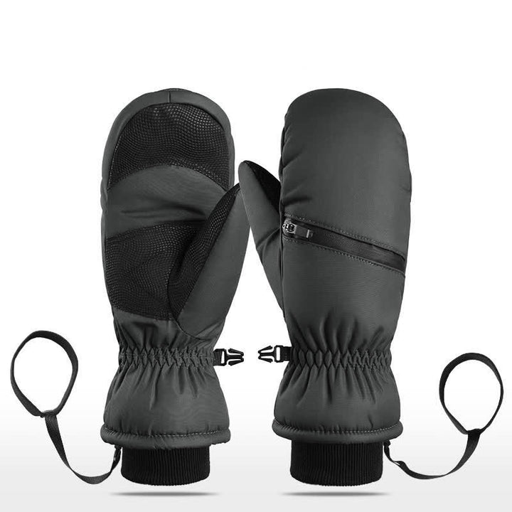 Gants de ski rembourrés d'hiver avec poche zippée