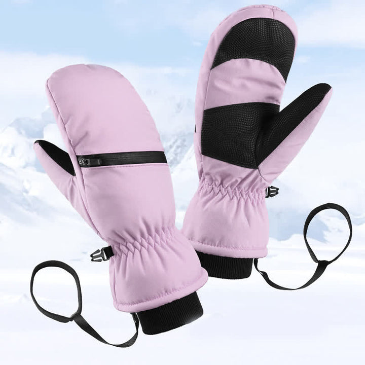 Gants de ski rembourrés d'hiver avec poche zippée