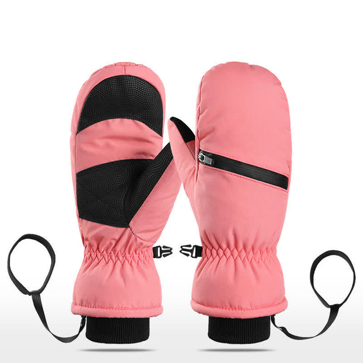 Gants de ski rembourrés d'hiver avec poche zippée