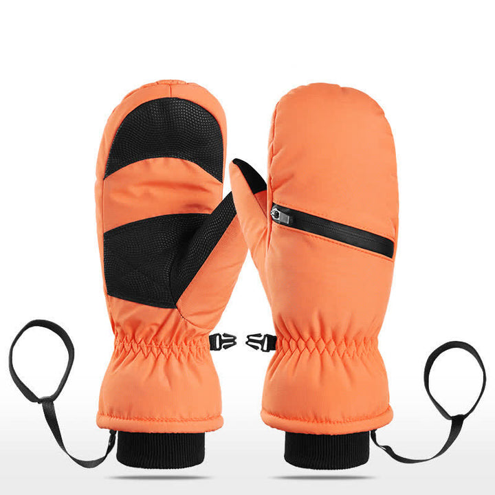 Gants de ski rembourrés d'hiver avec poche zippée