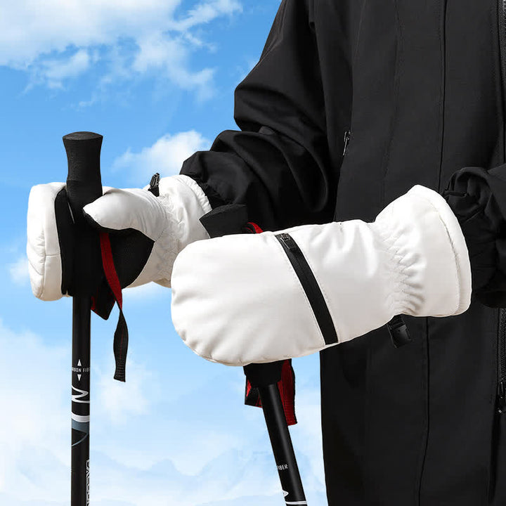 Gants de ski rembourrés d'hiver avec poche zippée