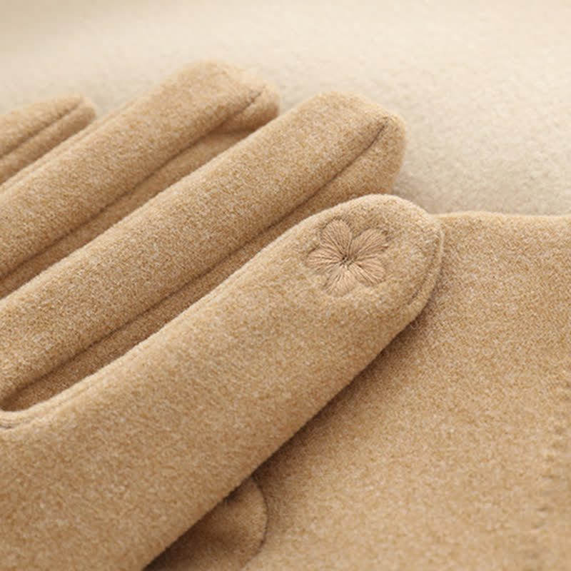 Gants épais en velours pelucheux chaîne avec pour femmes