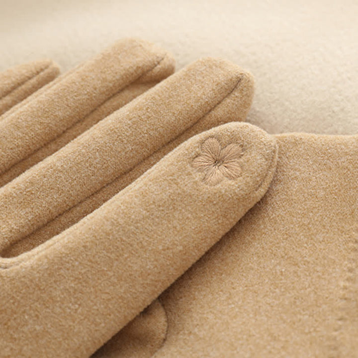 Gants épais en velours pelucheux chaîne avec pour femmes