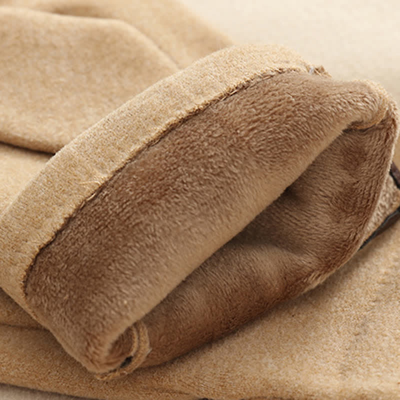 Gants épais en velours pelucheux chaîne avec pour femmes