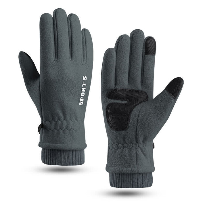 Gants épais à poignets élastiques et pelucheux pour temps froid