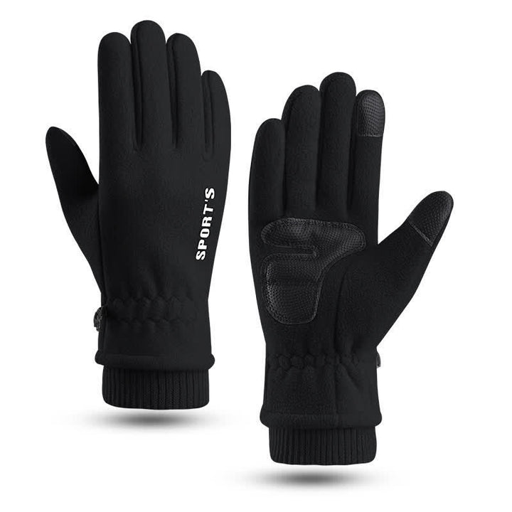 Gants épais à poignets élastiques et pelucheux pour temps froid