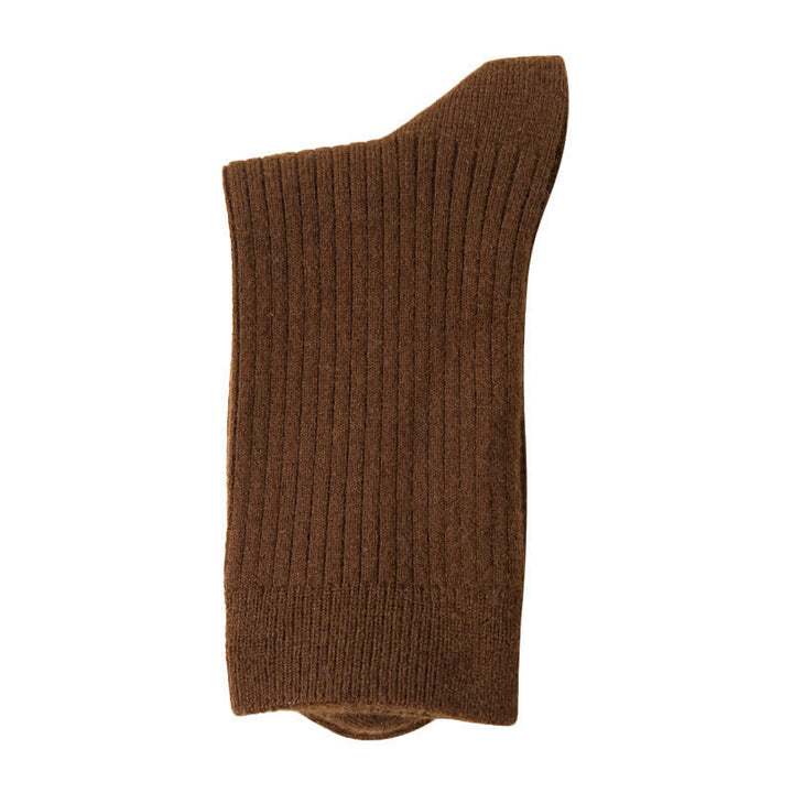 Chaussettes d'équipage confortables et respirantes de couleur unie pour hommes