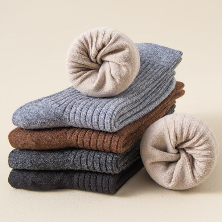 Chaussettes d'équipage confortables et respirantes de couleur unie pour hommes