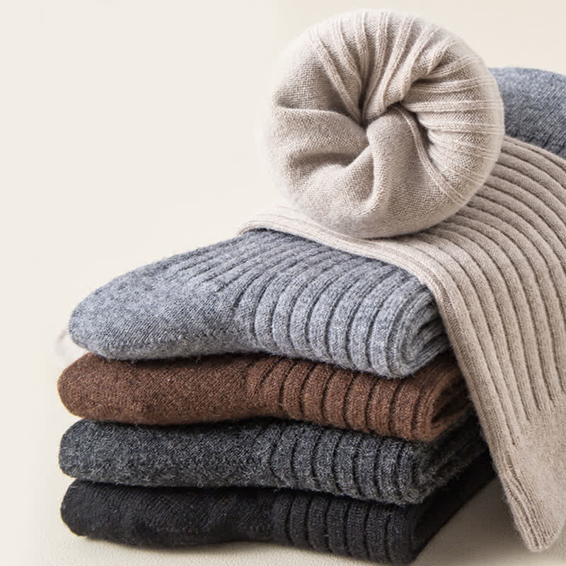 Chaussettes d'équipage confortables et respirantes de couleur unie pour hommes