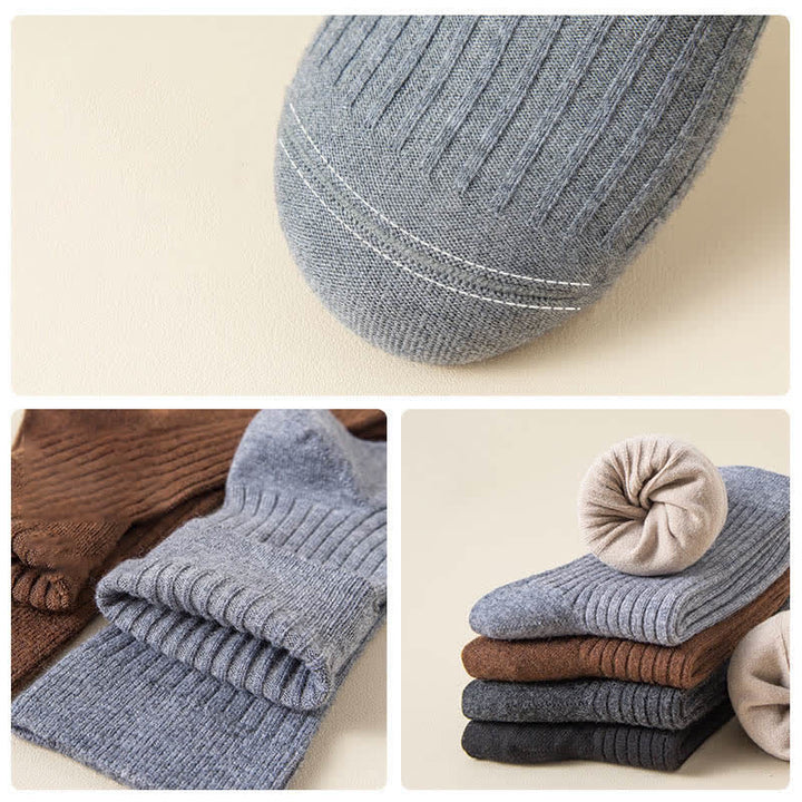 Chaussettes d'équipage confortables et respirantes de couleur unie pour hommes