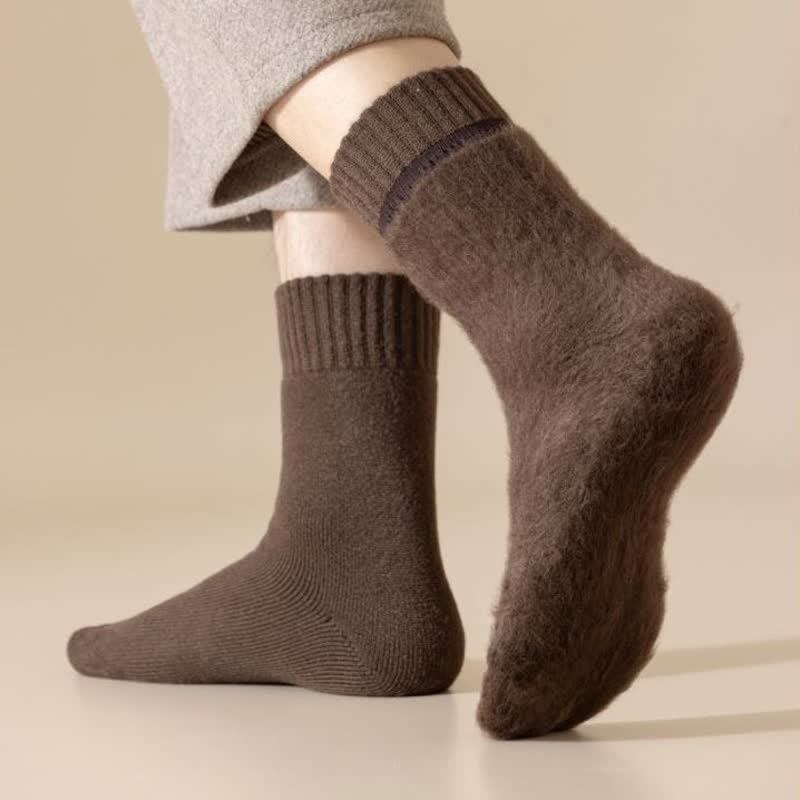 Chaussettes mi-mollet en cachemire de couleur unie pour homme