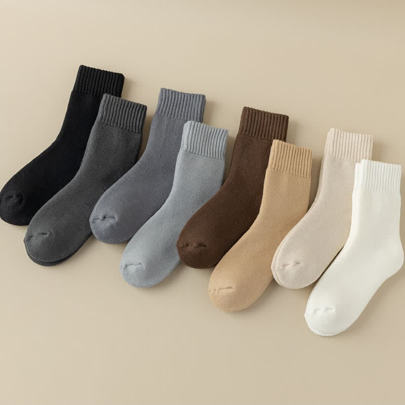 Chaussettes mi-mollet en cachemire de couleur unie pour homme