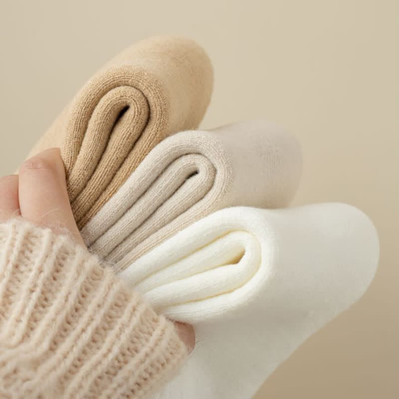 Chaussettes mi-mollet en cachemire de couleur unie pour homme