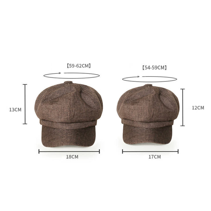 Béret respirant octogonal vintage pour vendeur de journaux