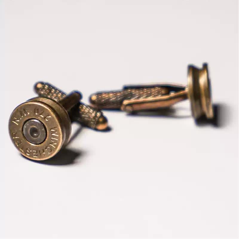 Boutons de manchette en laiton de style antique pour hommes - Laiton antique - image 0