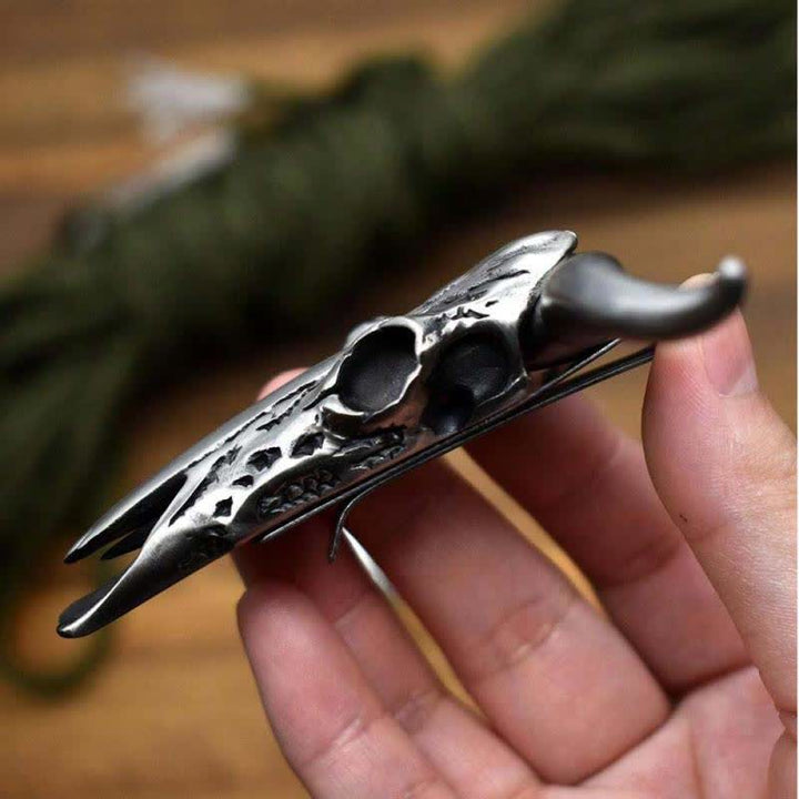 Boucle de ceinture pendentif multifonction EDC en forme de tête de taureau Longhorn