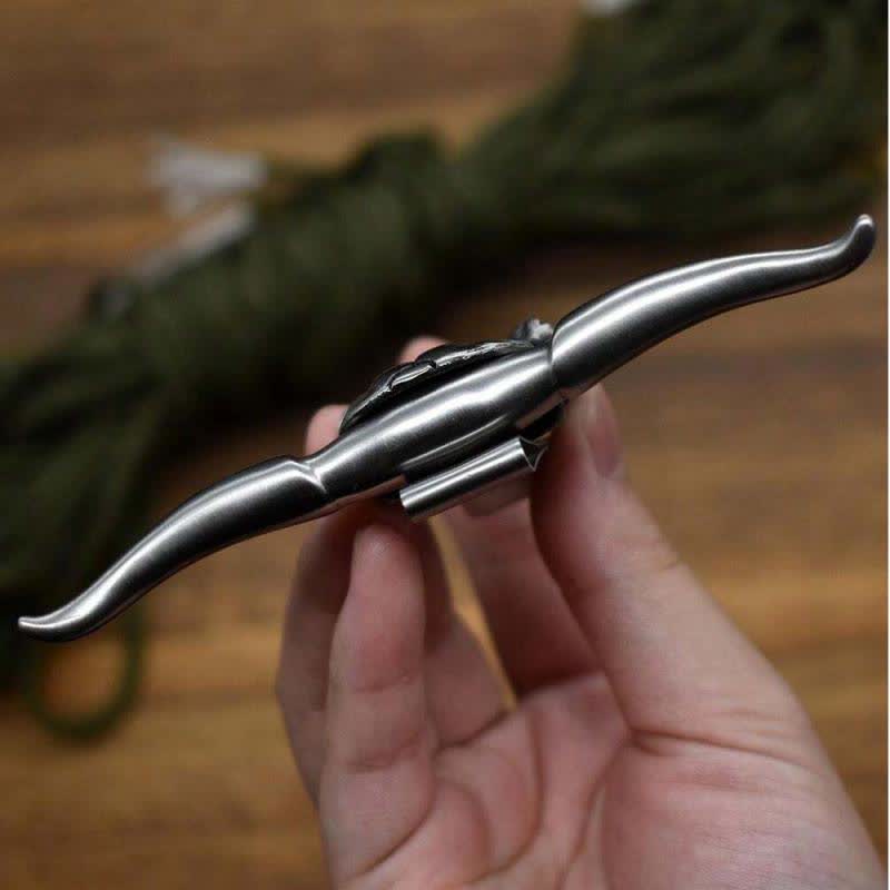 Boucle de ceinture pendentif multifonction EDC en forme de tête de taureau Longhorn - image 5