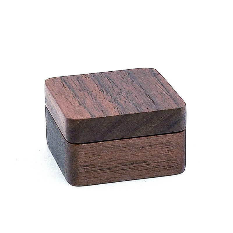 Boutons de manchette en bois de noyer noir avec gravure pour homme