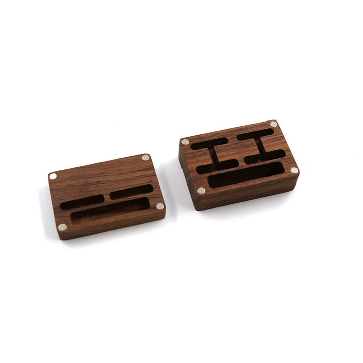 Ensemble de boutons de manchette en bois pour homme, gravés sur mesure, pour le jour du mariage