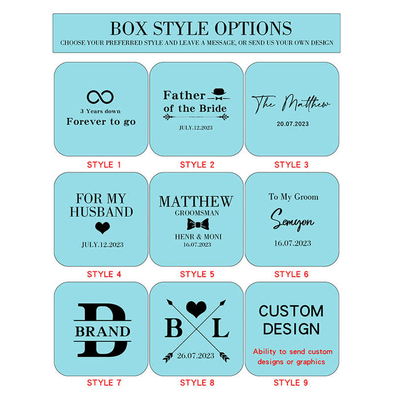 Ensemble de boutons de manchette en bois pour homme, gravés sur mesure, pour le jour du mariage