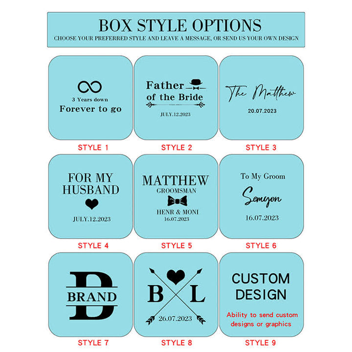 Ensemble de boutons de manchette en bois pour homme, gravés sur mesure, pour le jour du mariage