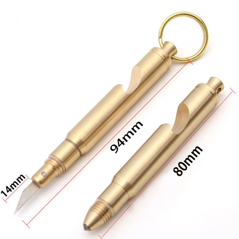 Décapsuleur multifonctionnel, couteau caché, porte-clés à balle détachable
