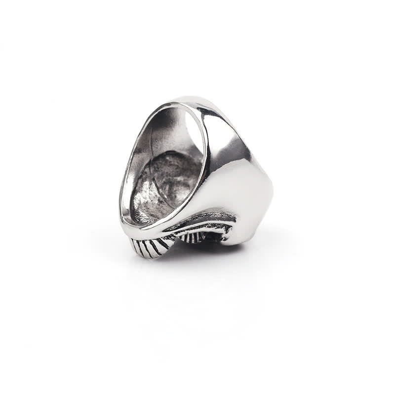 Bague décapsuleur tête de mort gothique riante