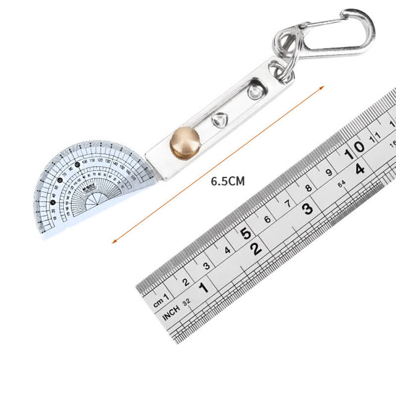 Mini couteau utilitaire à pousser et tirer, porte-clés - Argent - image 2