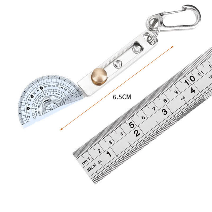 Mini couteau utilitaire à pousser et tirer, porte-clés - Argent - image 2