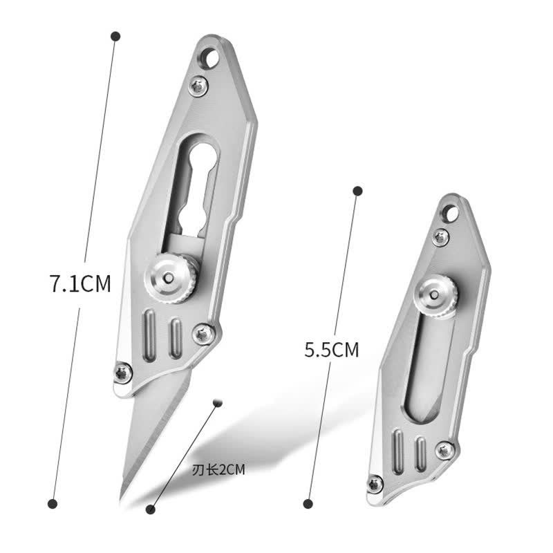 Couteau de poche portable Push Pocket Knife Unboxing Cutter Porte-clés