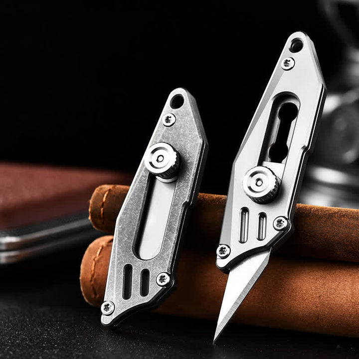 Couteau de poche portable Push Pocket Knife Unboxing Cutter Porte-clés