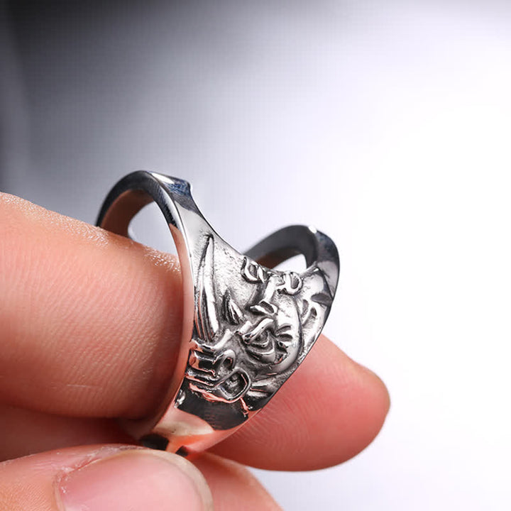 Bague décapsuleur en forme de tête de rhinocéros, exquise, avec fenêtre cassée