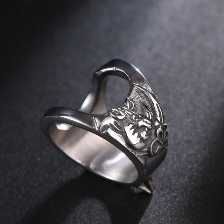 Bague décapsuleur en forme de tête de rhinocéros, exquise, avec fenêtre cassée