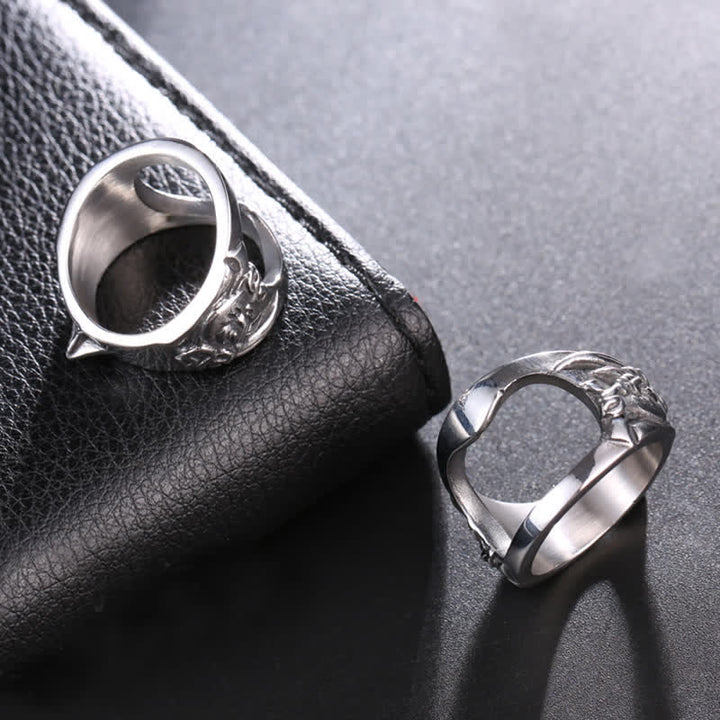 Bague décapsuleur en forme de tête de rhinocéros, exquise, avec fenêtre cassée