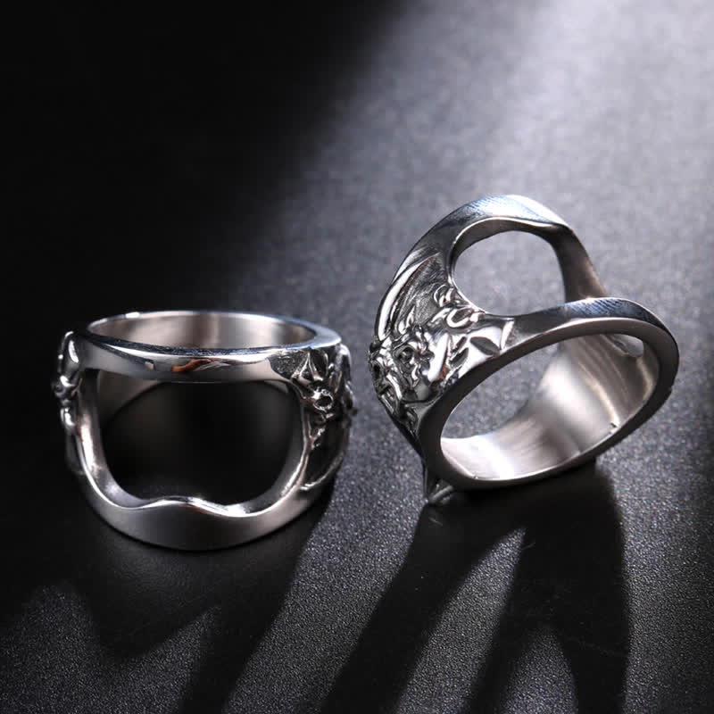 Bague décapsuleur en forme de tête de rhinocéros, exquise, avec fenêtre cassée