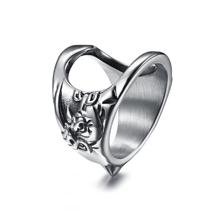 Bague décapsuleur en forme de tête de rhinocéros, exquise, avec fenêtre cassée