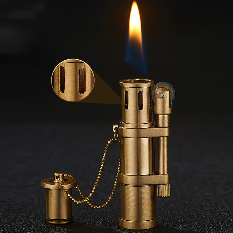 Briquet à pétrole rechargeable en forme de bambou fantaisie