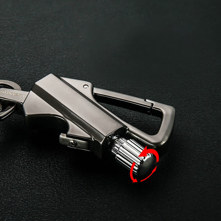 Ouvre-bouteille portable Porte-clés Allumette Briquet à huile rechargeable