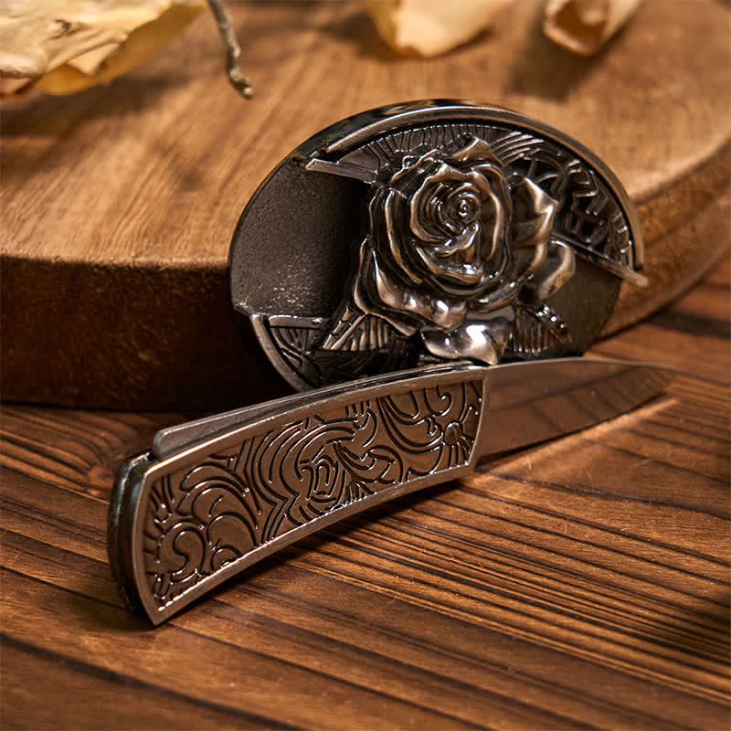 Ensemble de boucles de ceinture, couteau caché, pendentif, anneau de chèvre, rose, DIY