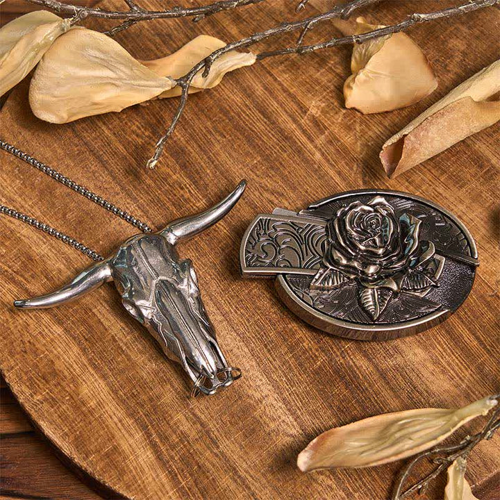 Ensemble de boucles de ceinture, couteau caché, pendentif, anneau de chèvre, rose, DIY
